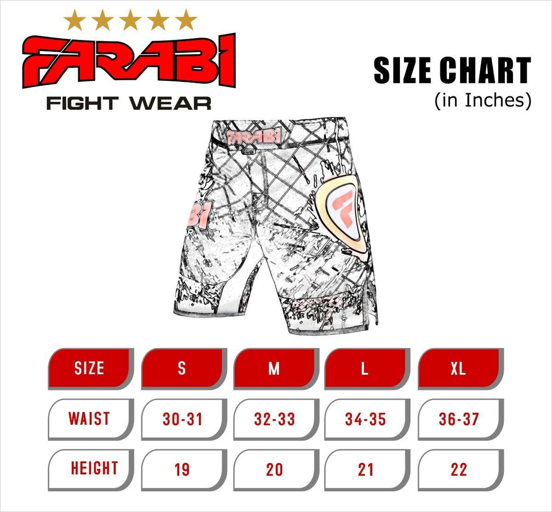 FARABI MMA Shorts Training Cage Fight Kick Boxing Muay Thai Pant Fight Short Farabi Sports