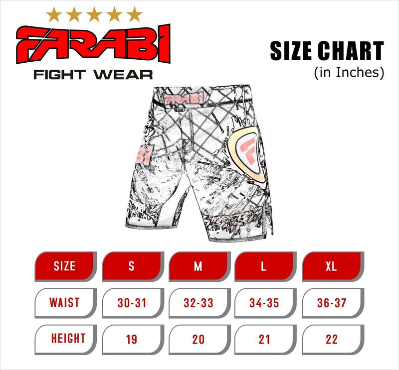 FARABI MMA Shorts Training Cage Fight Kick Boxing Muay Thai Pant Fight Short Farabi Sports