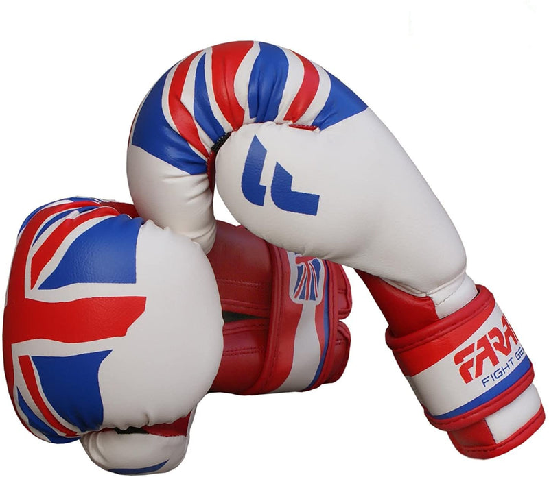 Farabi 6-oz Kids Boxing Gloves Sparring Training Kick Boxing Muay Thai White Farabi Sports