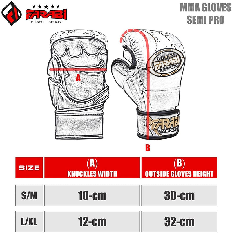 Farabi Semi Pro Boxing Gloves Grappling Martial Arts Sparring Gloves Farabi Sports