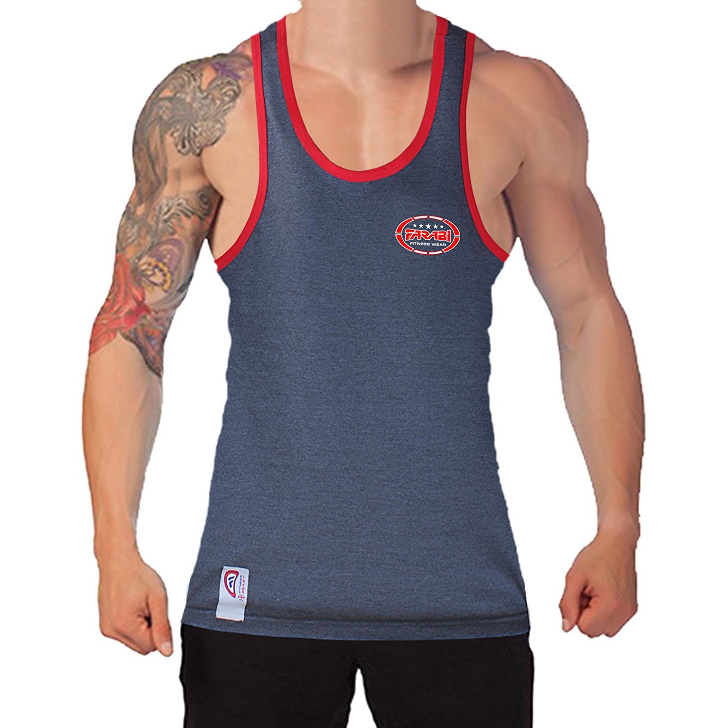 Farabi men's sleeveless gym vest running, athletic, fitness & bodybuilding Farabi Sports