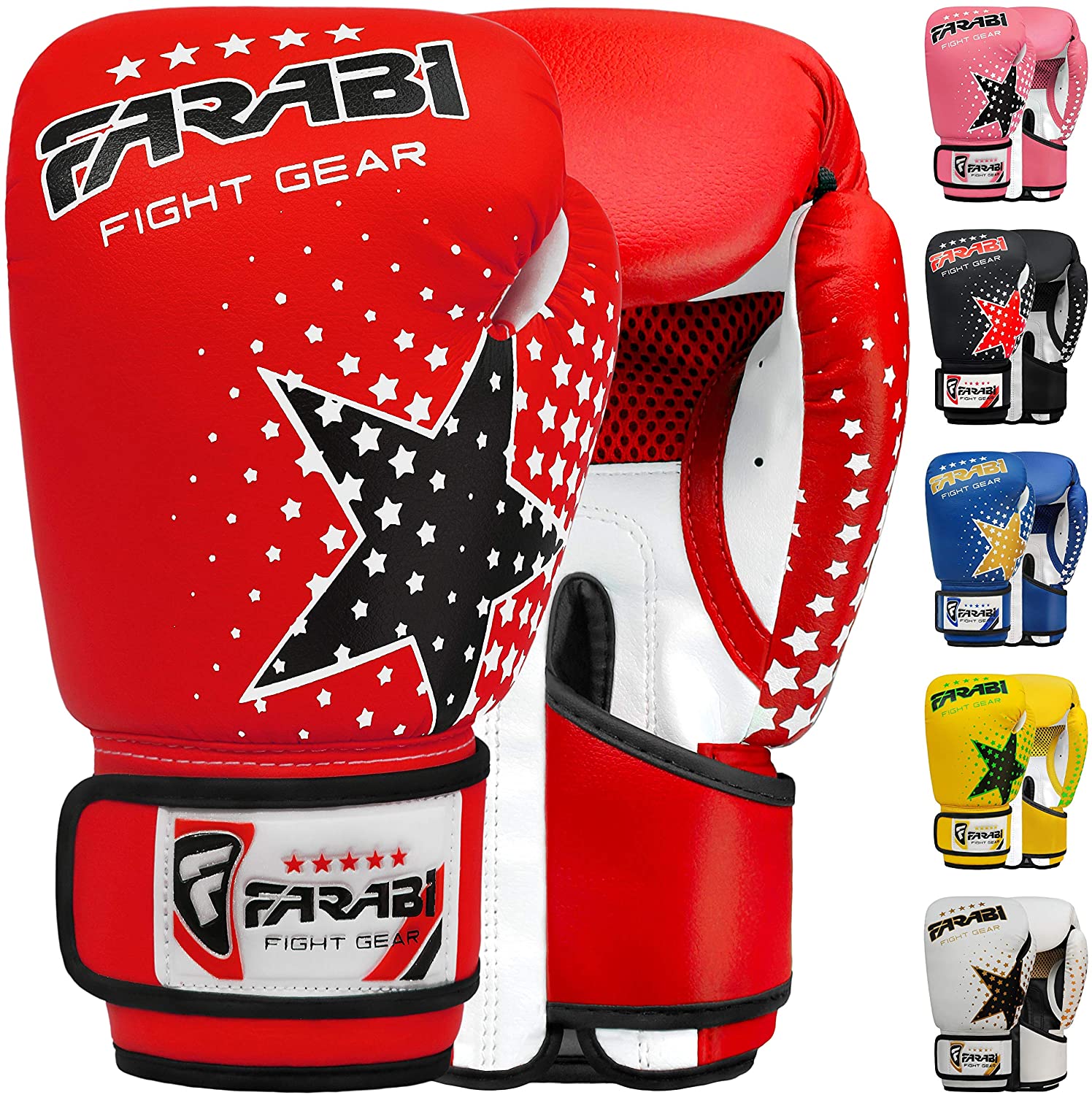 Farabi Sports Kids Boxing Gloves — 6oz Sparring & Kickboxing Training Gloves (Copy) Farabi Sports