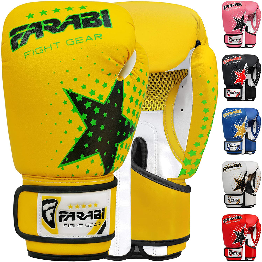 Farabi Kids Boxing Gloves 6-oz Sparring MMA Training Muay Thai Gloves Farabi Sports