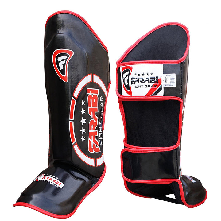 Farabi Shin Pads Instep Kickboxing MMA Training Pads pair Adult Farabi Sports