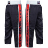 Farabi Sports kickboxing Trousers with a sleek black and red design, featuring bold lettering for durability and style.