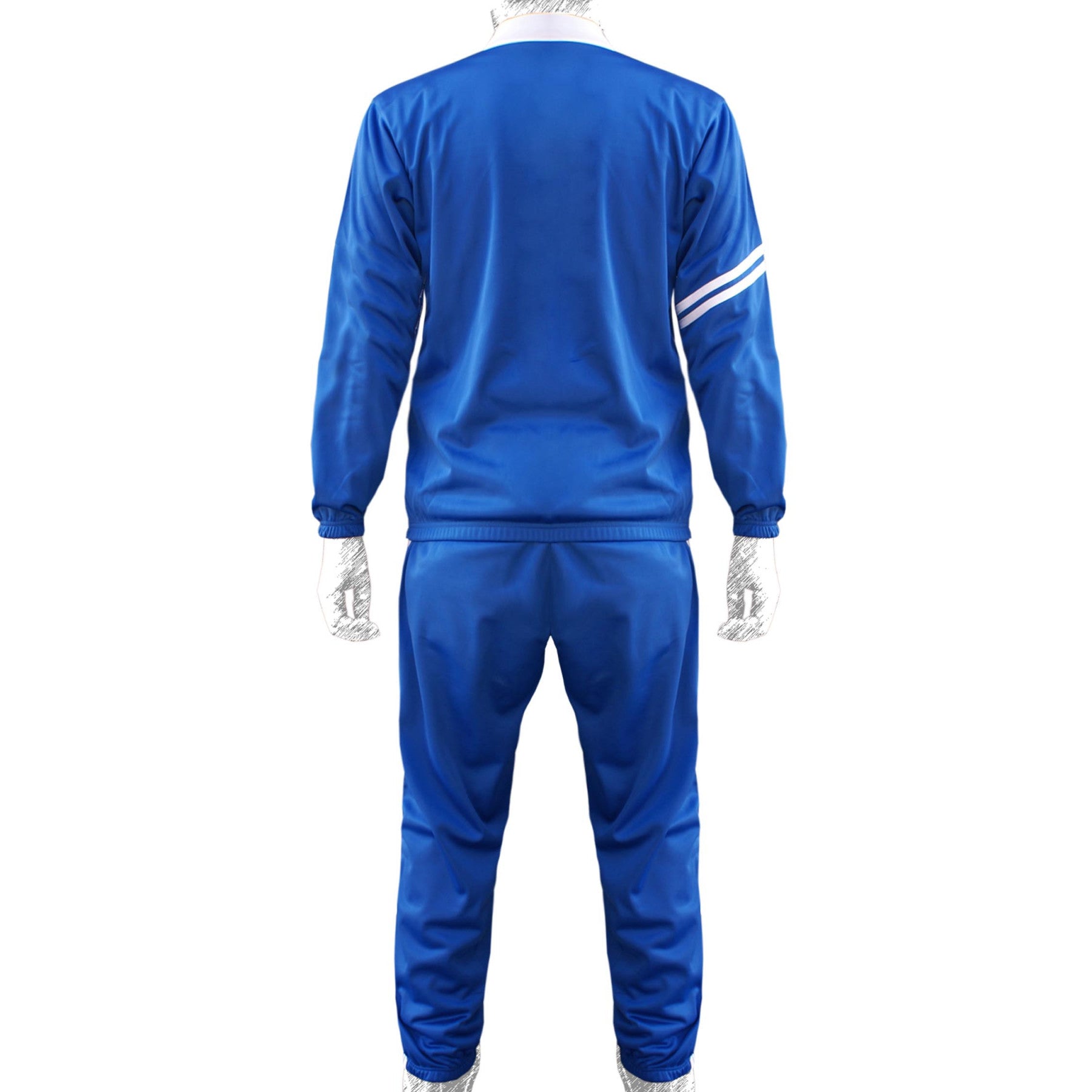 Farabi Sports tracksuit with a bold blue and white design, featuring the brand logo for durability and style.