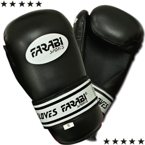 Farabi Sports semi contact boxing gloves in black offering durability and style for training and competition.