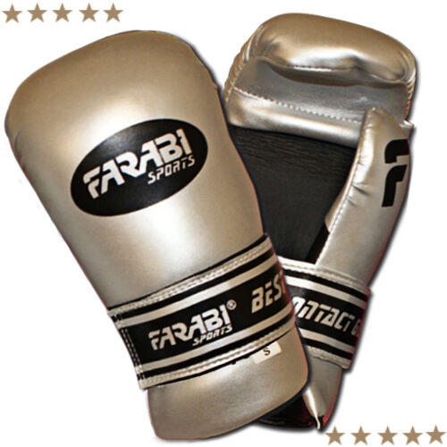 Farabi Sports semi contact boxing gloves in silver offering durability and style for training and competition.