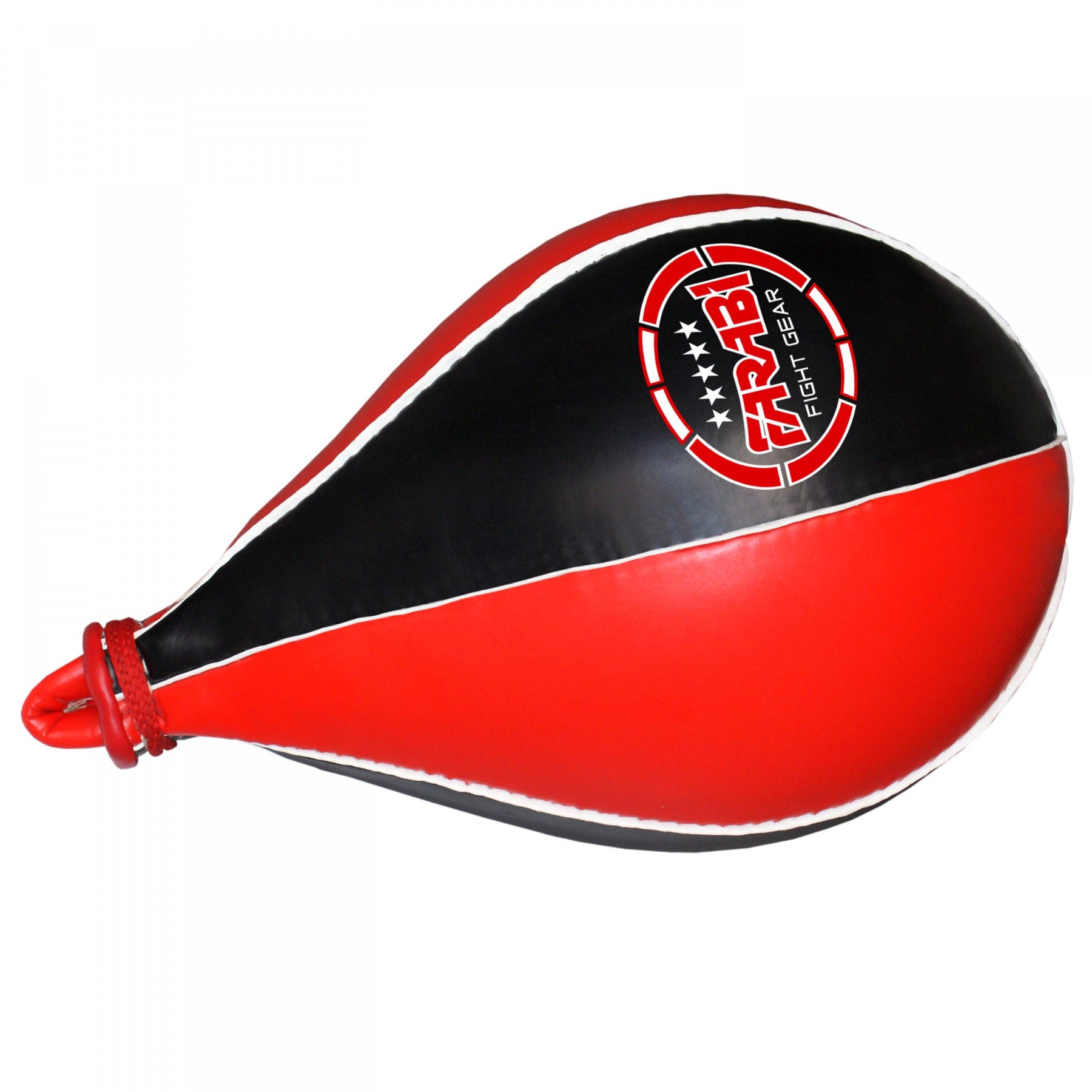 Farabi Sports speed bag with a bold red and white design, featuring the brand logo for durability and style.