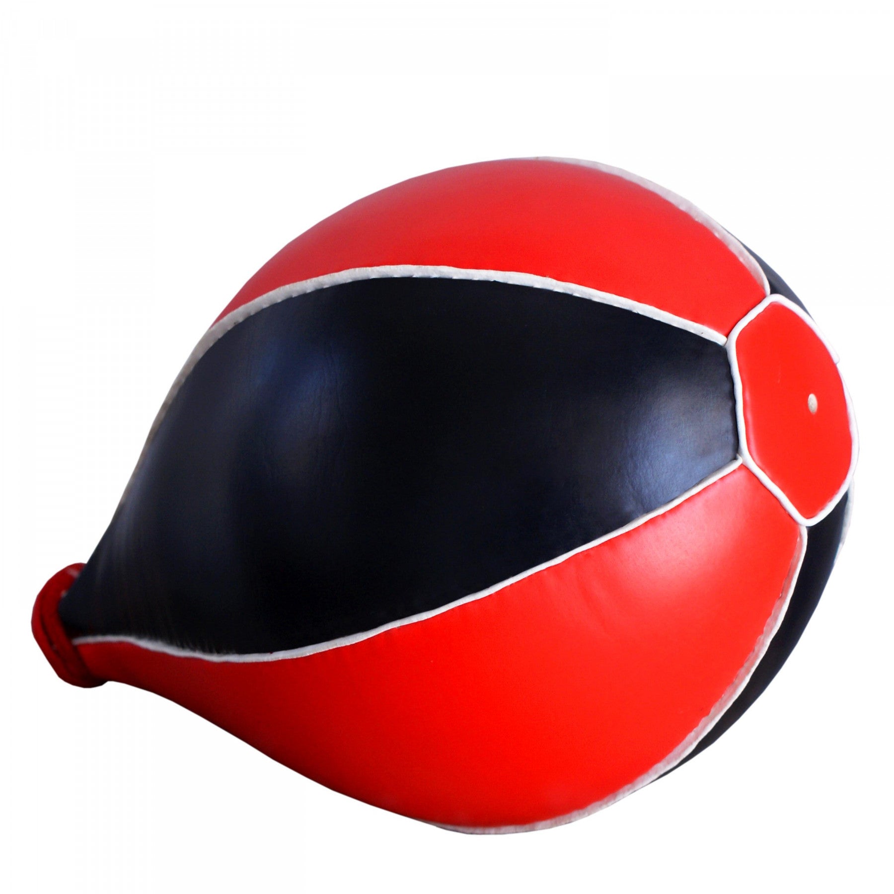 Farabi Sports speed bag with a bold red and white design, featuring durability and style.