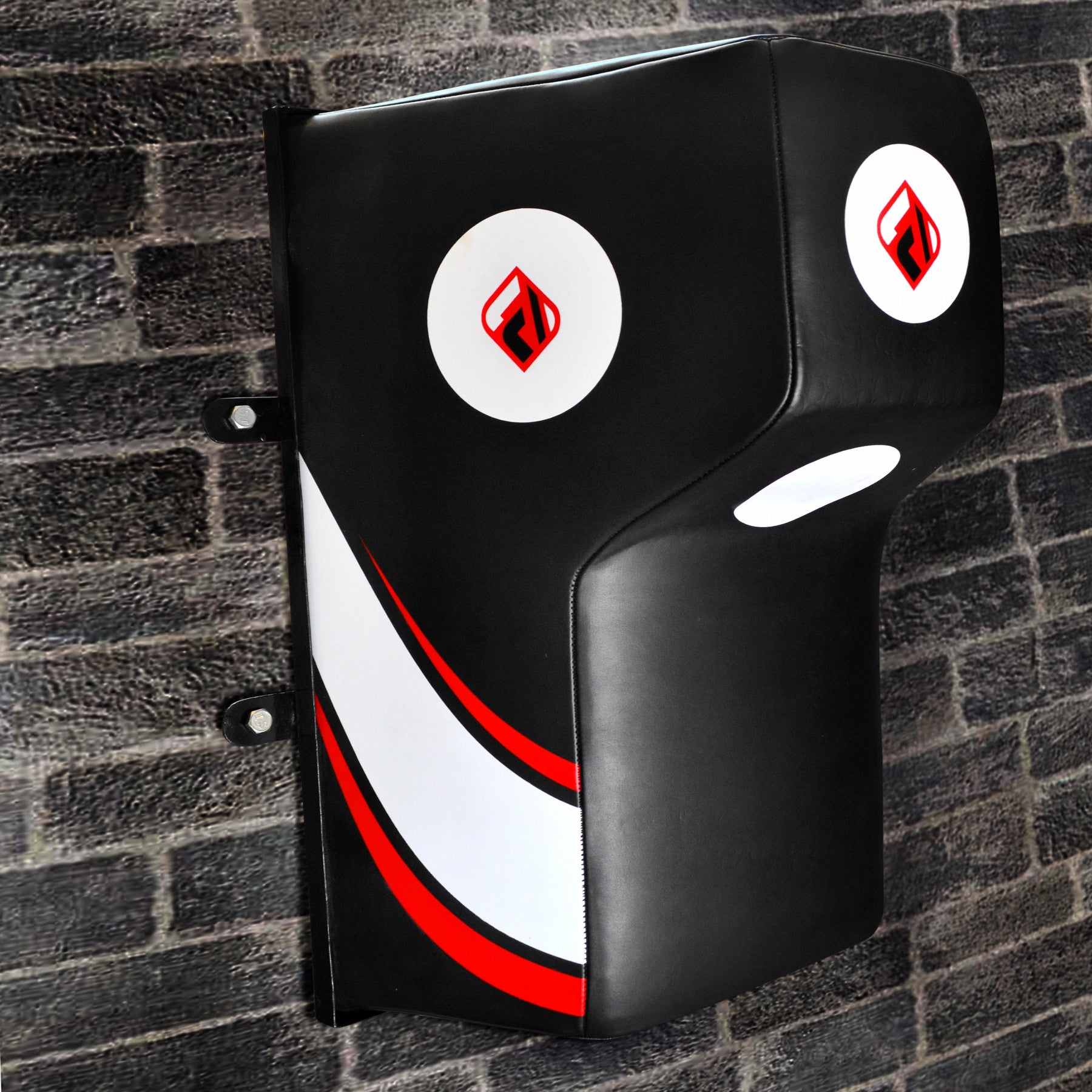 Farabi Sports wall mounted boxing pad with a bold black and red design, featuring the brand logo for durability and style.