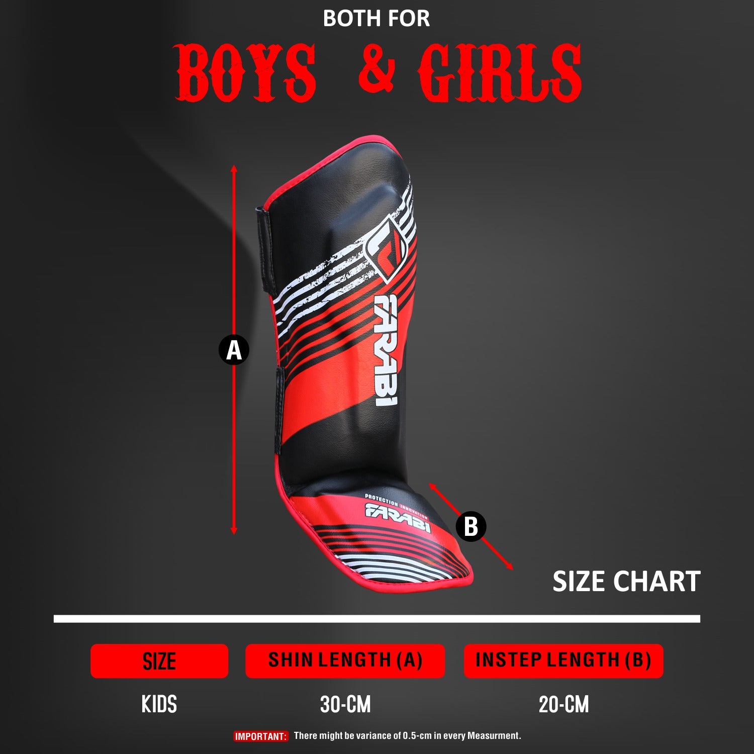 Farabi kids Shin Instep Pads Protection Kick Boxing MMA Training competition Farabi Sports