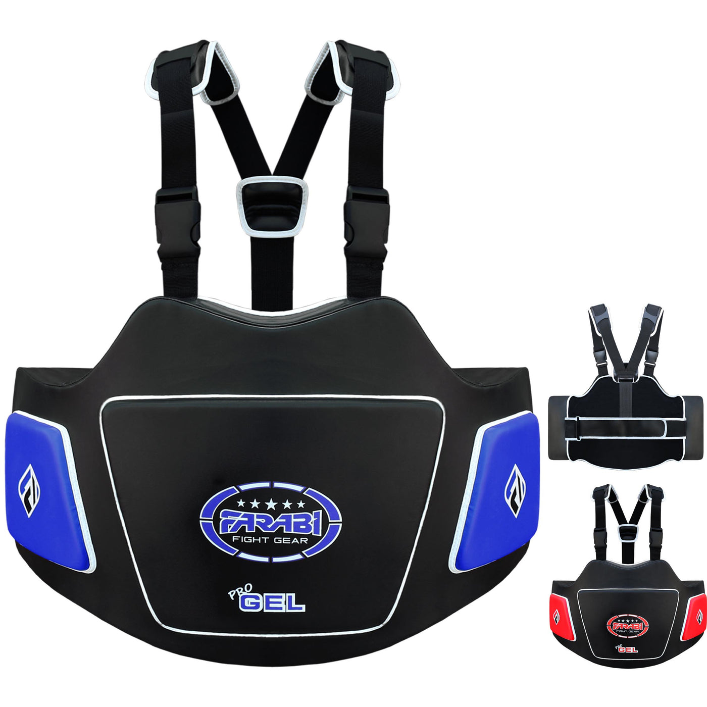 Belly Pad Body Protector Coach Training Chest Guard Rib Shield Armor Gel padded Farabi Sports