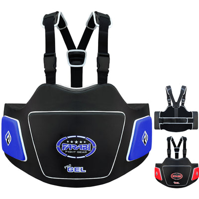Belly Pad Body Protector Coach Training Chest Guard Rib Shield Armor Gel padded Farabi Sports
