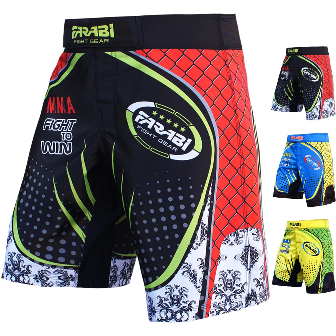 Farabi F2W MMA board short, Kick boxing, cage fighting grappling short Farabi Sports