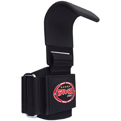 Farabi Weight lifting hook bar Straps Heavy Gym Training deadlifting pair black farabisports