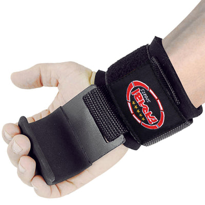 Farabi Weight lifting hook bar Straps Heavy Gym Training deadlifting pair black farabisports