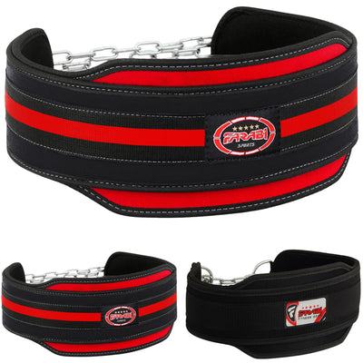 Dip Belt Chain Weight Lifting Training Belt Weight Dipping Gym Fitness Neoprene Farabi Sports