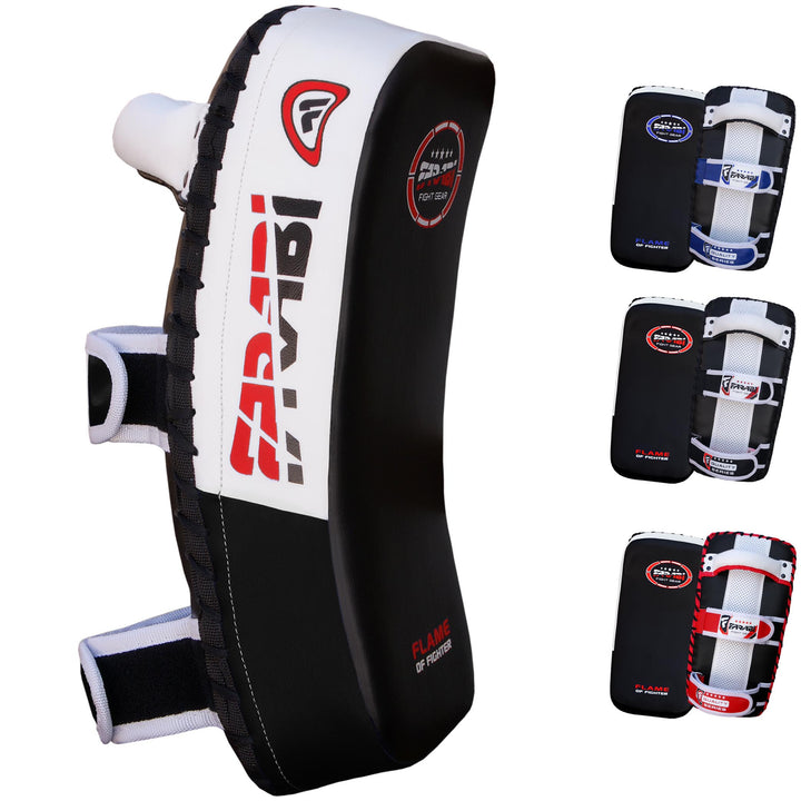 Thai Pad Kick Punching Strike Shield Muay Thai Kick Boxing Pad Curved Single x 1 Farabi Sports