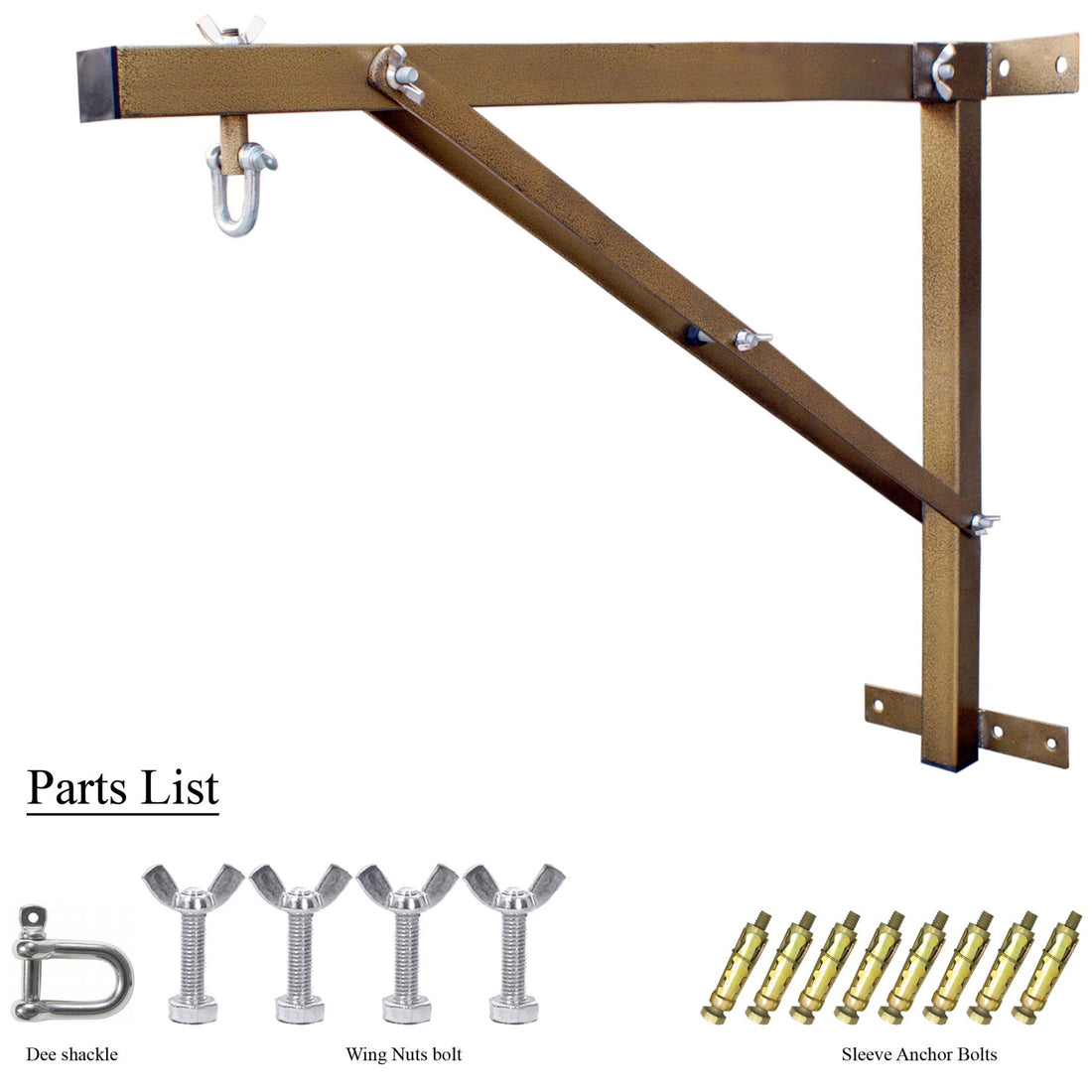 Punching Bag Wall Bracket Stand Heavy Duty Hanging Size Gold Black Silver Farabi Sports