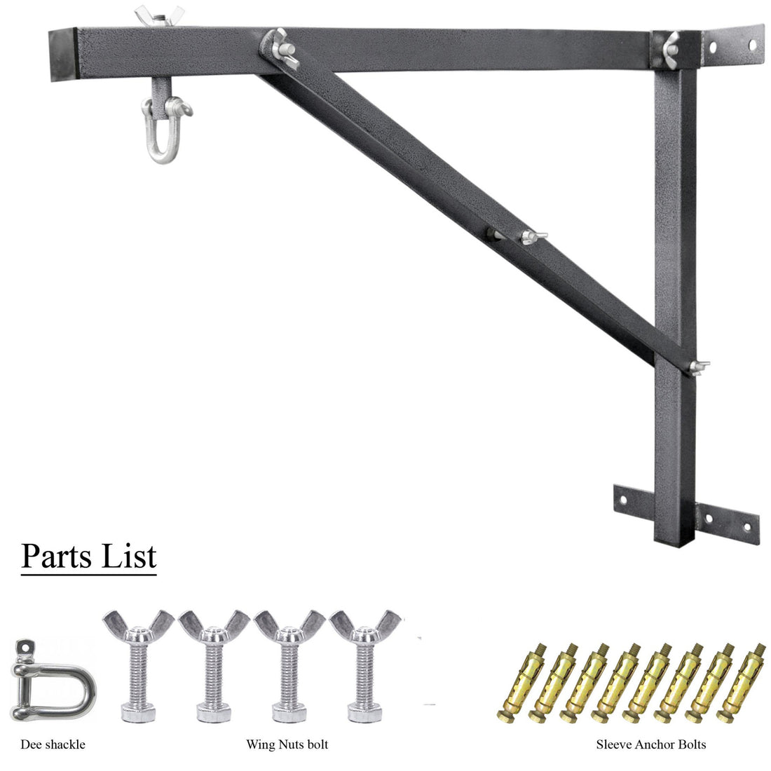 Punching Bag Wall Bracket Stand Heavy Duty Hanging Size Gold Black Silver Farabi Sports