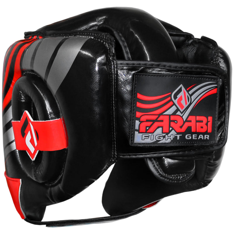 Farabi Sports Casque Boxe with Adjustable Strap, Casque MMA Open