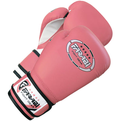 Farabi Pink Boxing Gloves Kickboxing Sparring Bag Training MMA 6-oz 8-oz Pair Farabi Sports