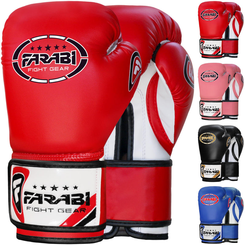 Farabi Kids Boxing Gloves Sparring Training Muay Thai Gloves Junior Mitts Farabi Sports