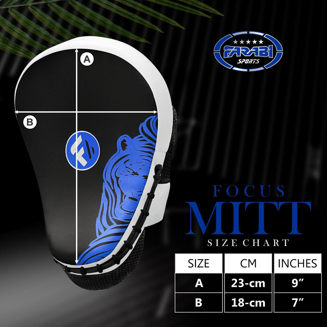 Boxing Focus Pads Hook and Jab Kick MMA Training Punching Gloves Curved Pair Farabi Sports