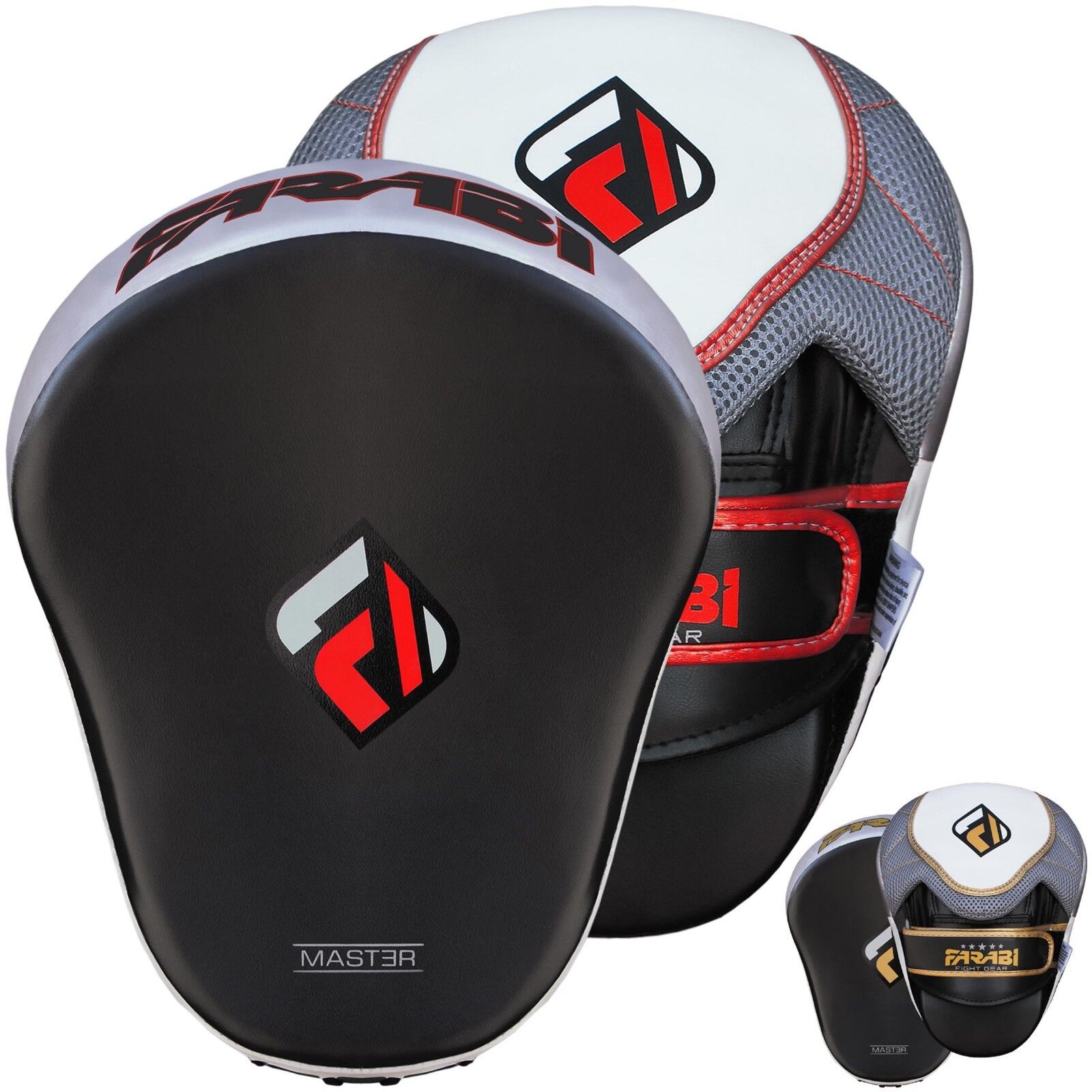 Farabi Curved Focus Pads, Hook & Jab Mitts, Boxing Training Pads Farabi Sports