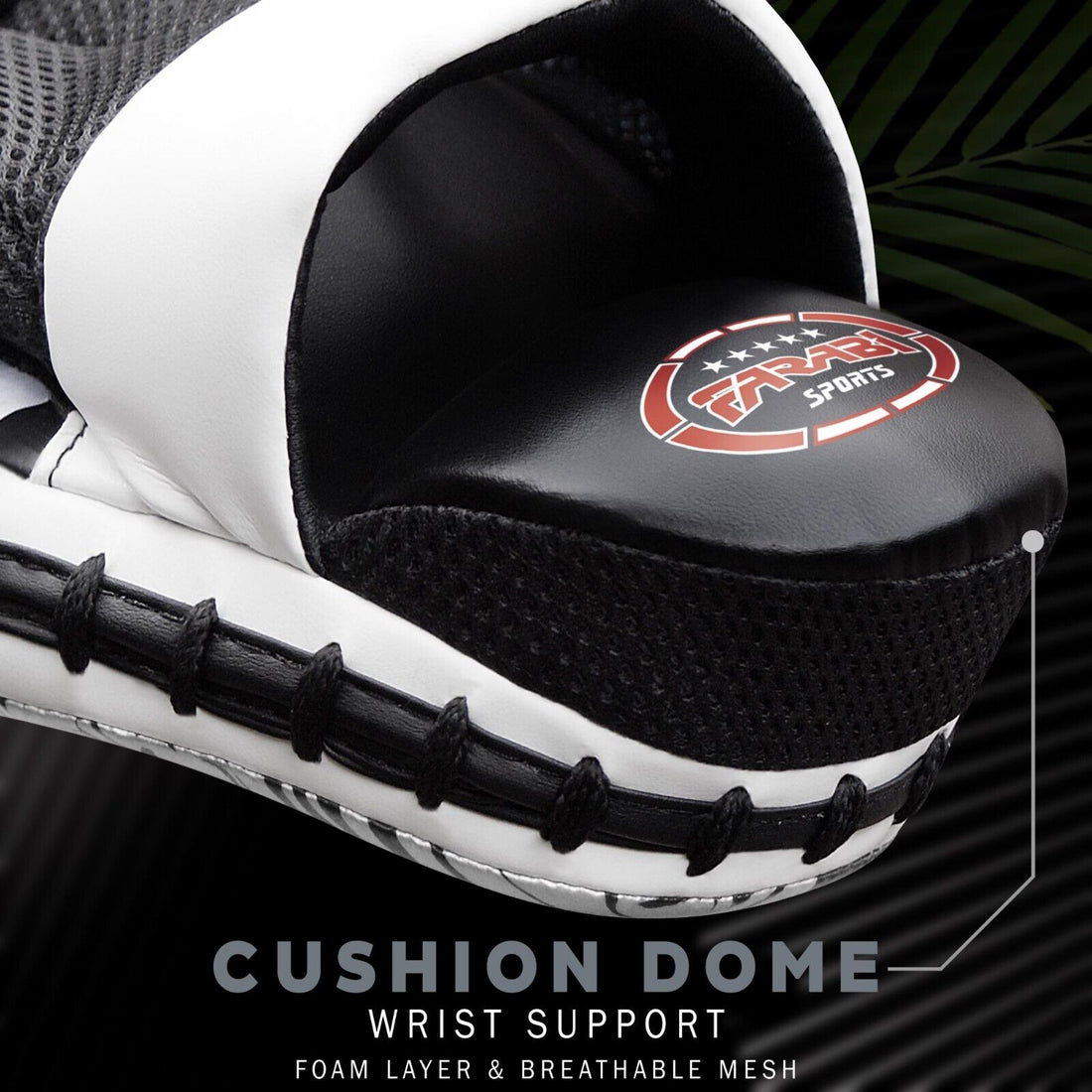Boxing Focus Pads Hook and Jab Kick MMA Training Punching Gloves Curved Pair Farabi Sports