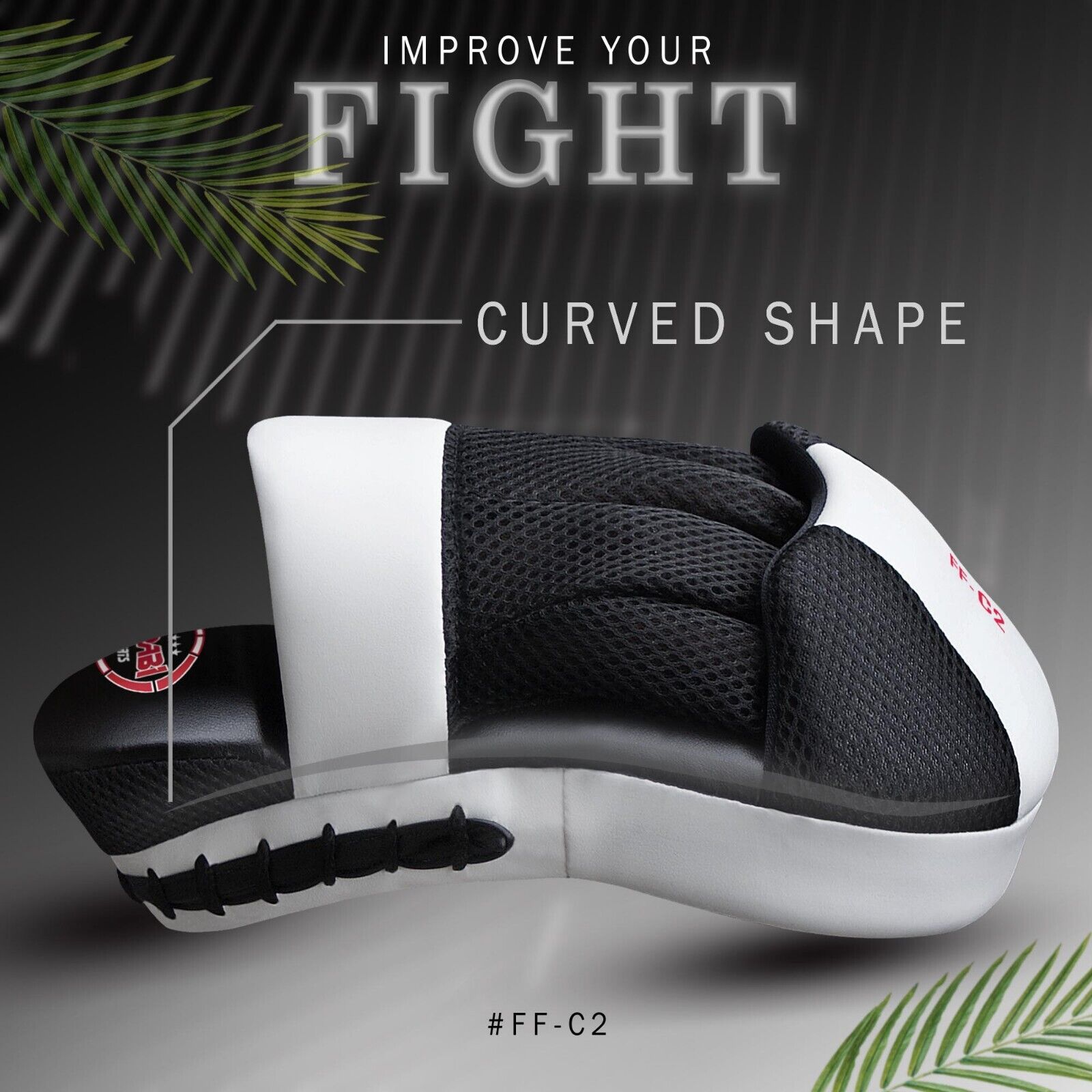 Farabi Sports Boxing Focus Pads Hook and Jab Kick MMA Focus Mitts Training Punching Gloves Curved Pair, Sparring Mitts and Pads, Karate Focus Pads Farabi Sports