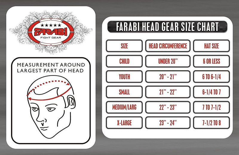 Farabi Boxing Real Leather Head Guard Martial Art Kickboxing Training Farabi Sports