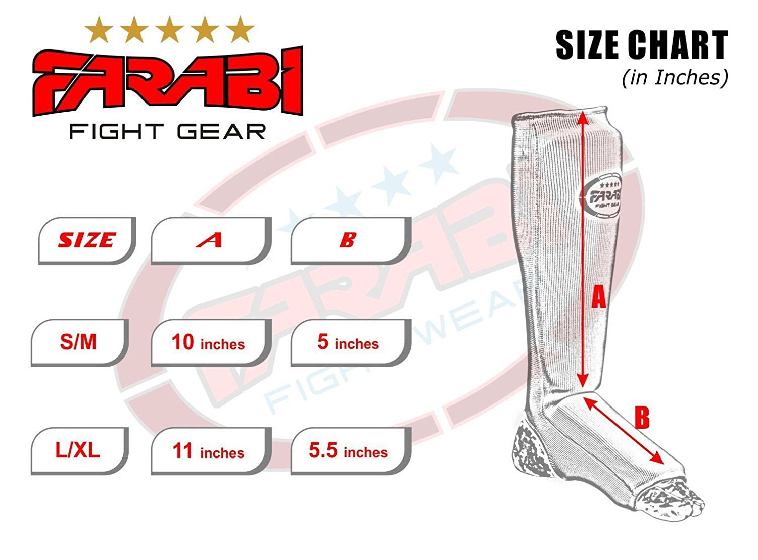 Shin Instep Foot Leg Protector Kick Boxing Contact MMA Pads Farabi Sports